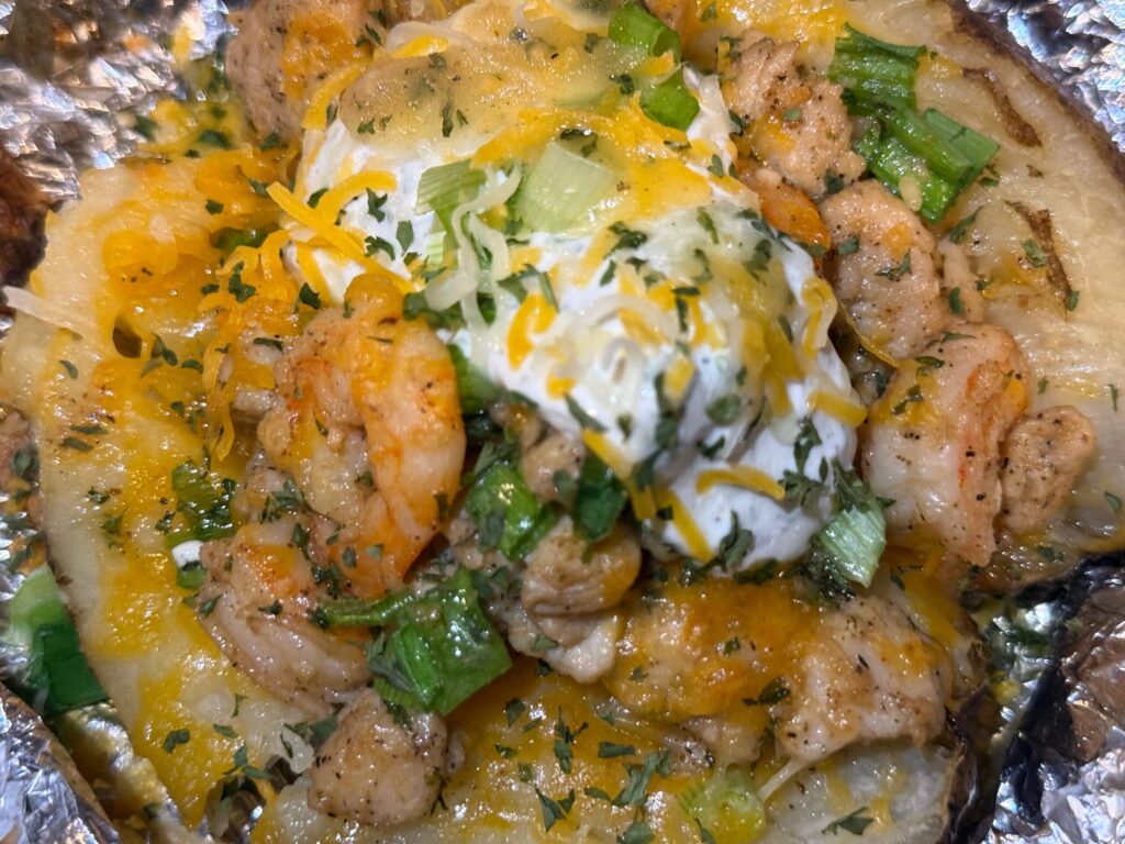 SHRIMP BAKED POTATO