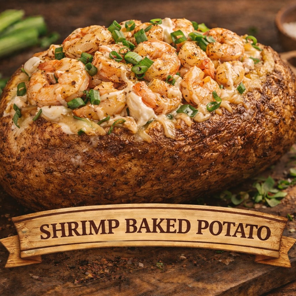 Shrimp baked potato